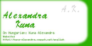 alexandra kuna business card